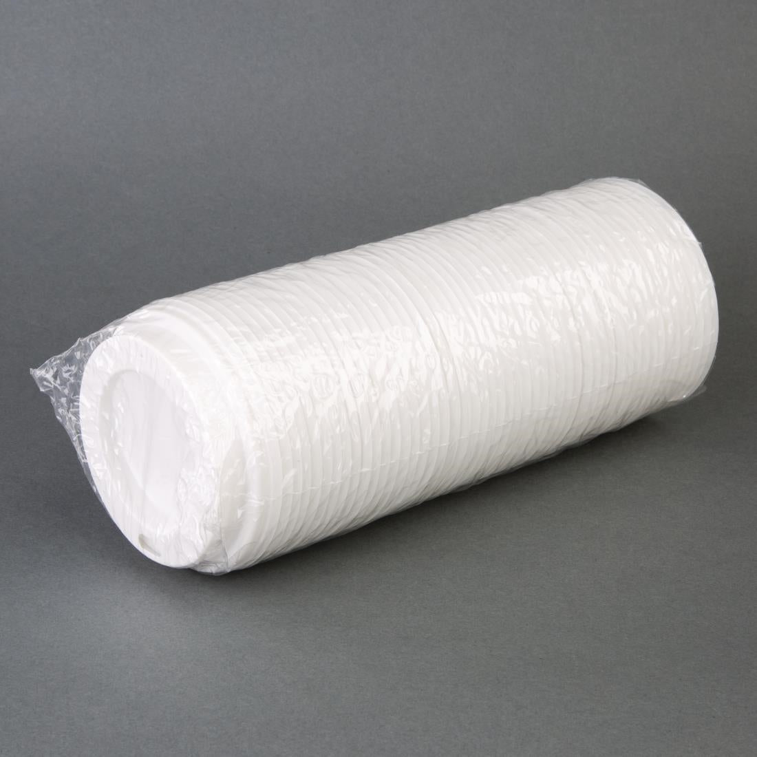 Fiesta Recyclable Coffee Cup Lids White 225ml / 8oz (1000 Pack)