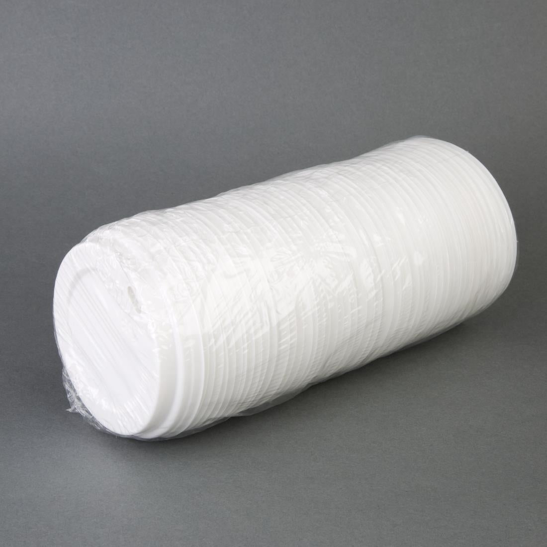 Fiesta Recyclable Coffee Cup Lids White 340ml / 12oz and 455ml / 16oz (50 Pack)