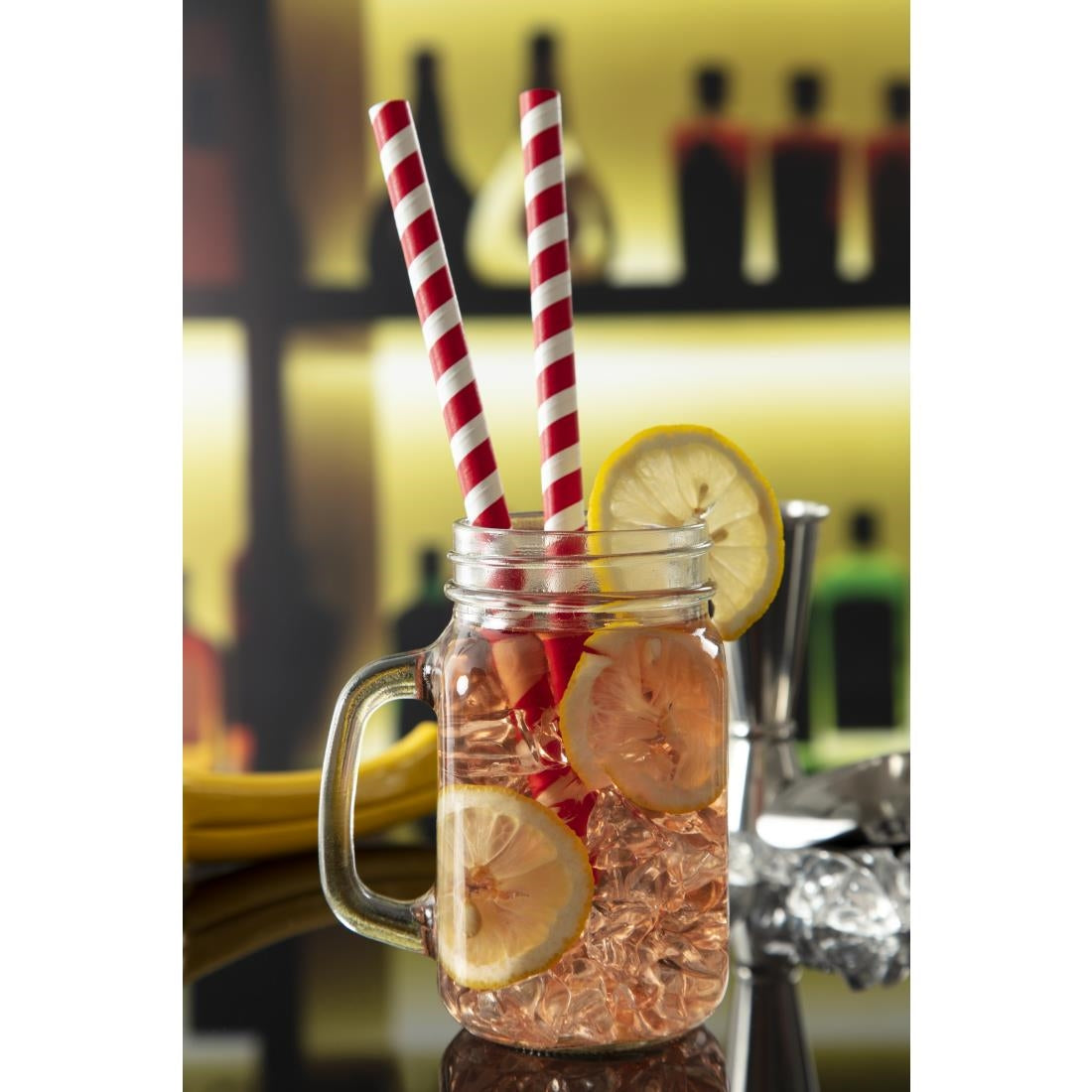 Olympia Handled Jam Jar Glasses 450ml (12 pack)