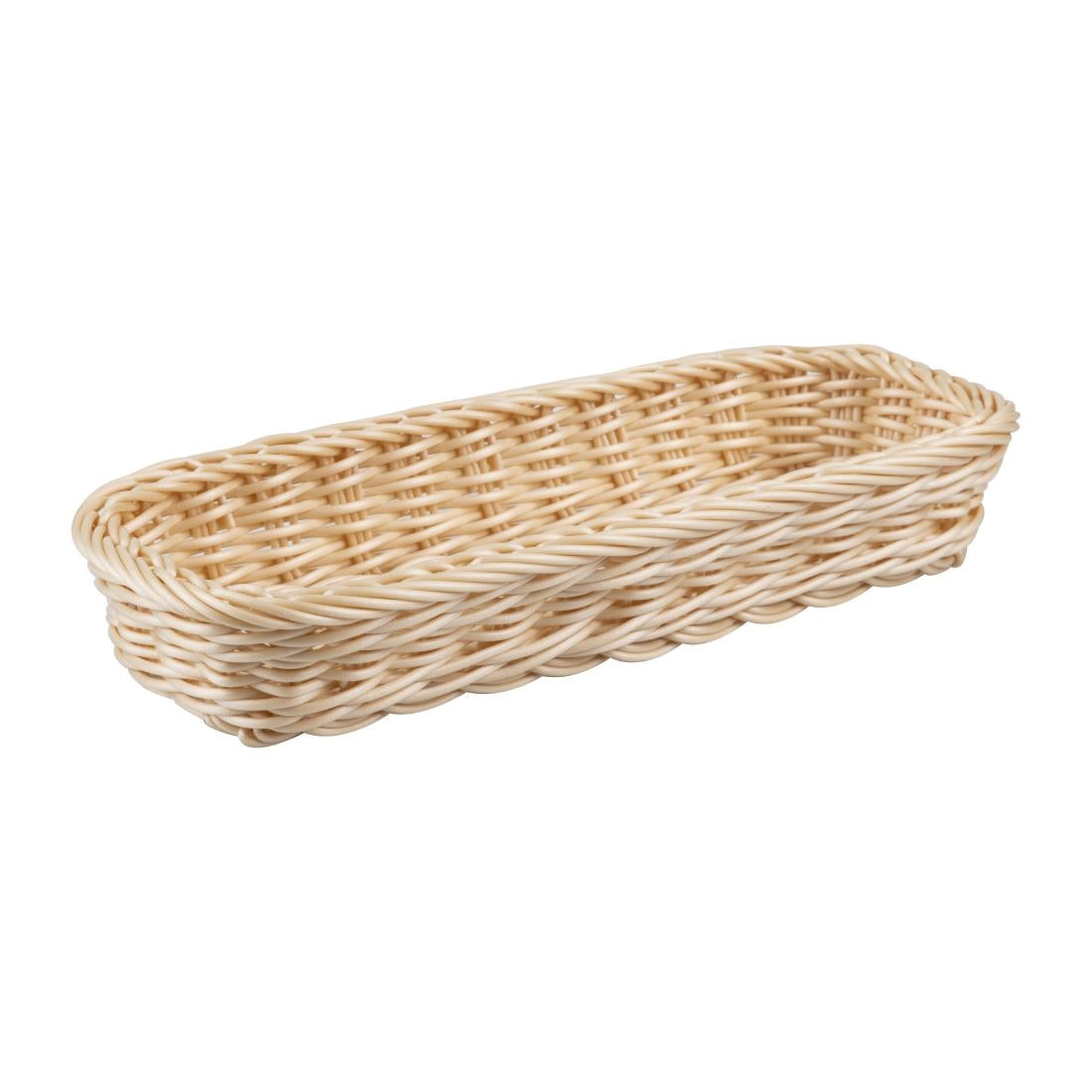 APS Polypropylene Rectangular Rattan Basket 270x100mm