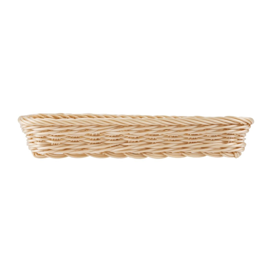 APS Polypropylene Rectangular Rattan Basket 270x100mm