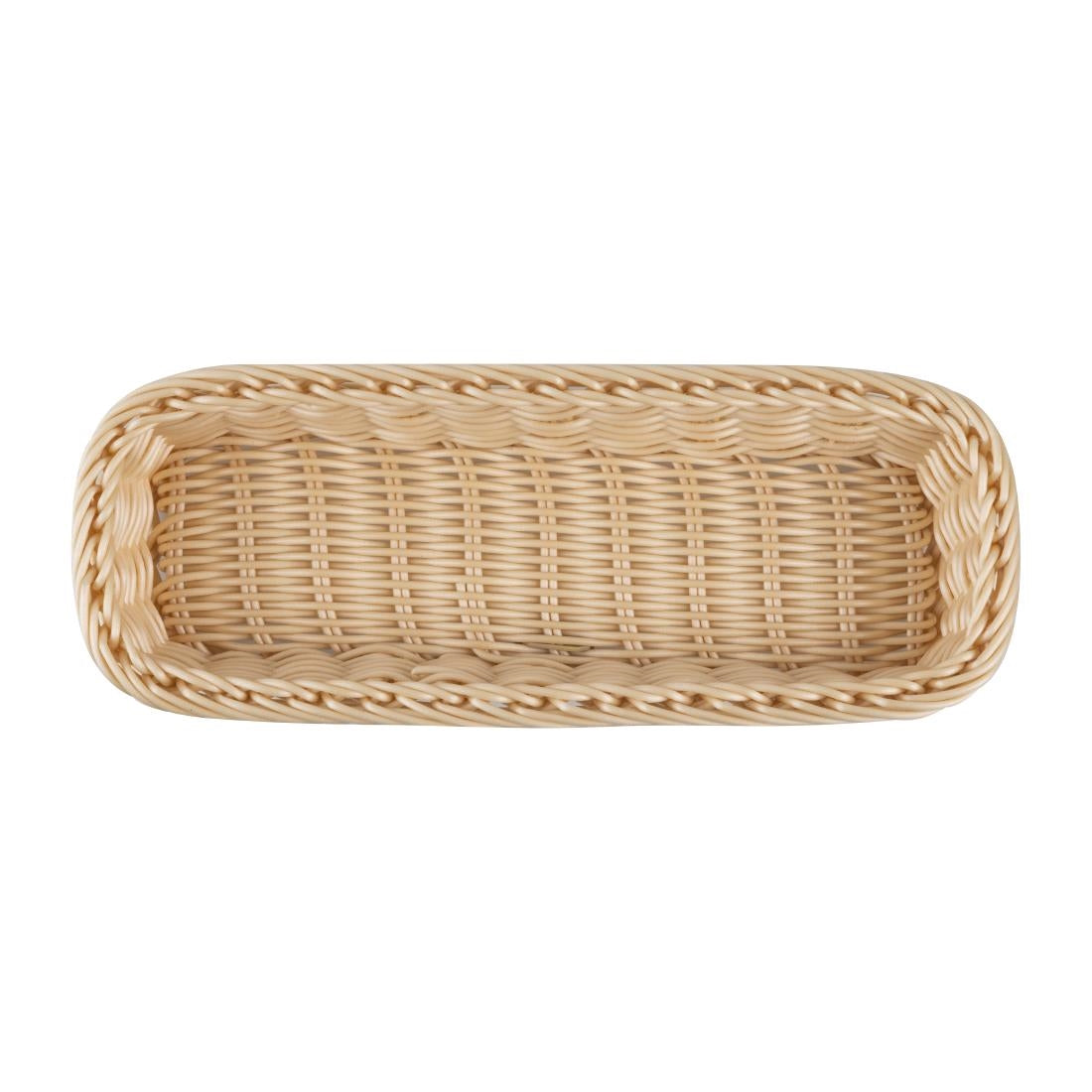 APS Polypropylene Rectangular Rattan Basket 270x100mm