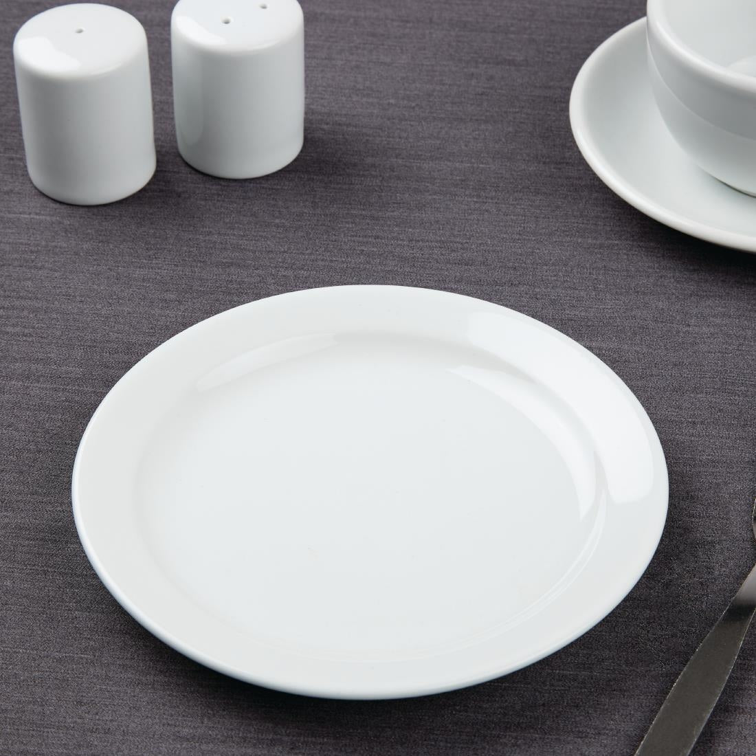 Olympia Athena Narrow Rimmed Plates 165mm/6 1/2" (12 Pack)