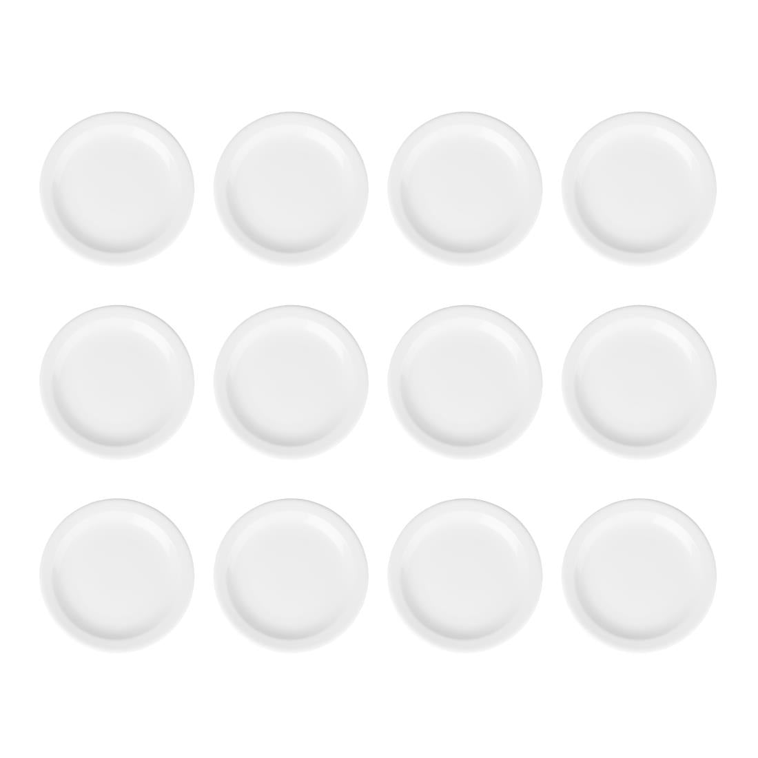Olympia Athena Narrow Rimmed Plates 205mm/8" (12 Pack)