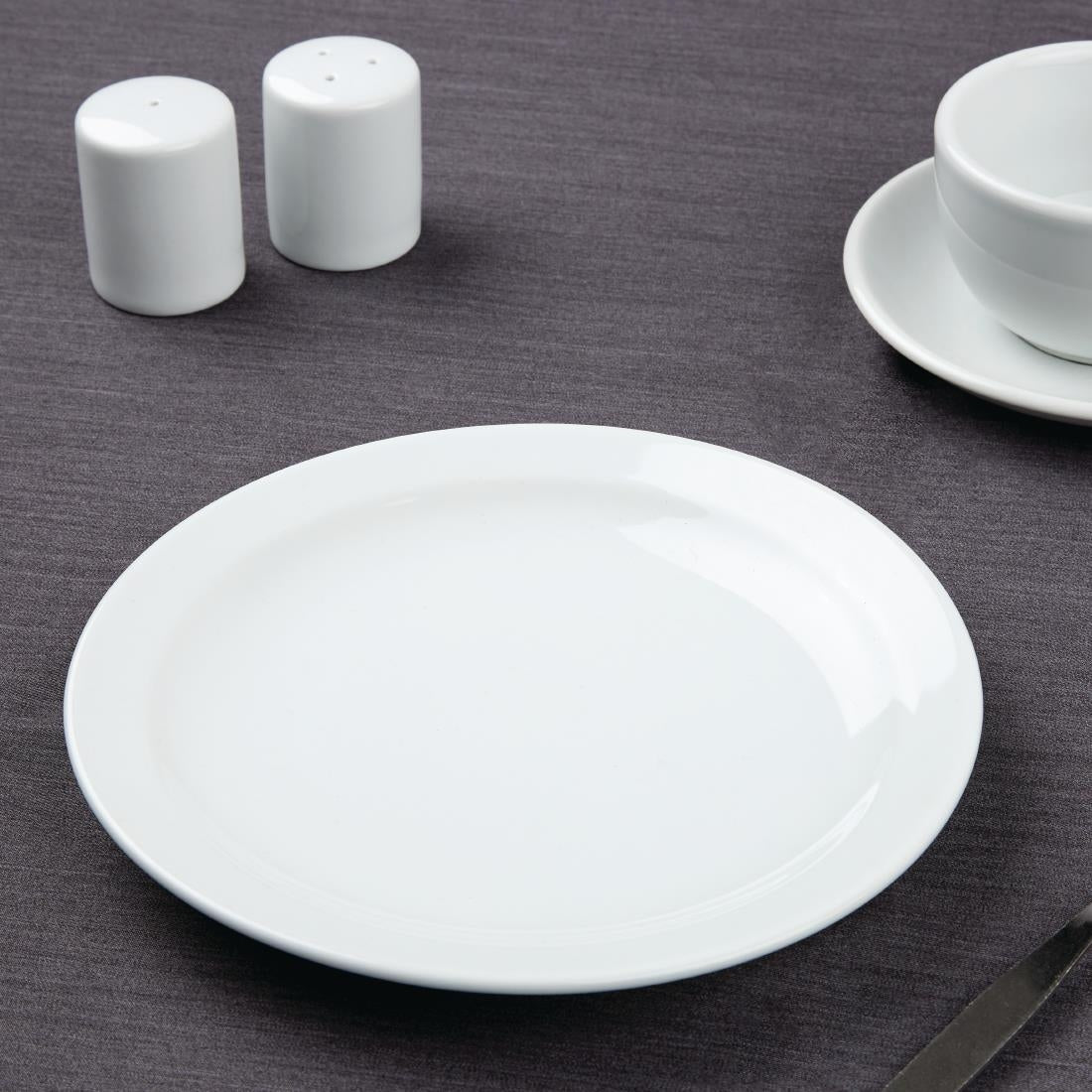 Olympia Athena Narrow Rimmed Plates 205mm/8" (12 Pack)