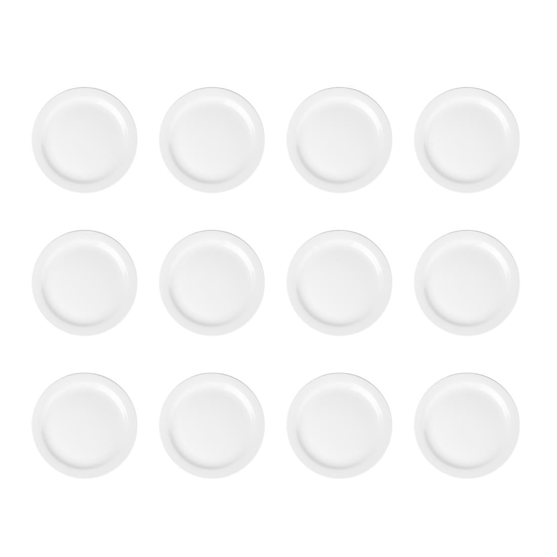 Olympia Athena Narrow Rimmed Plates 226mm/9" (12 Pack)