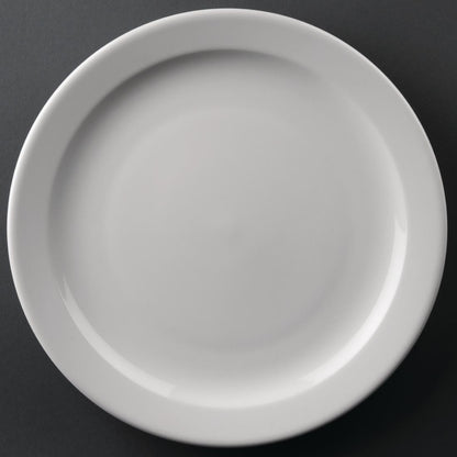 Olympia Athena Narrow Rimmed Plates 254mm/10" (12 Pack)