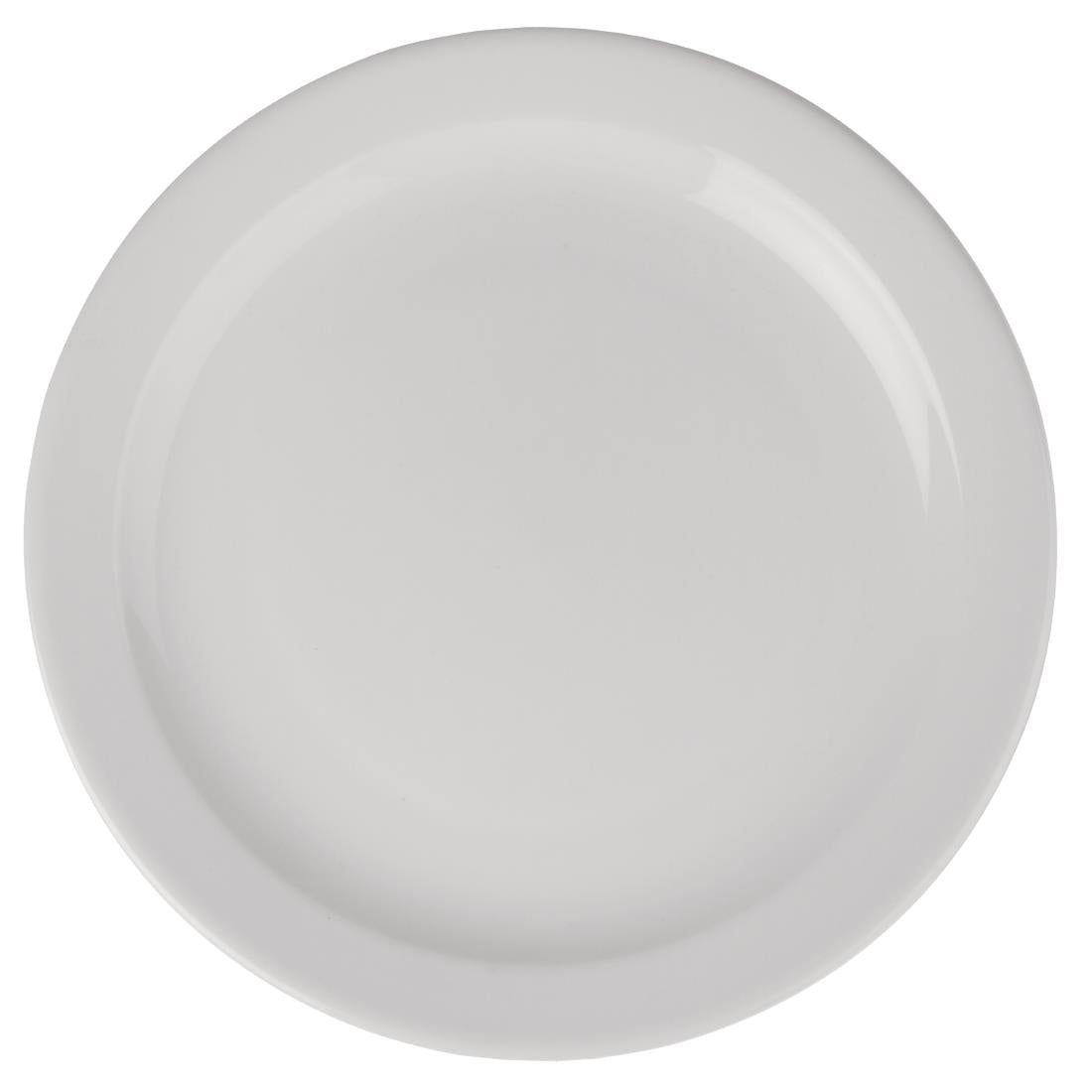 Olympia Athena Narrow Rimmed Plates 254mm/10" (12 Pack)