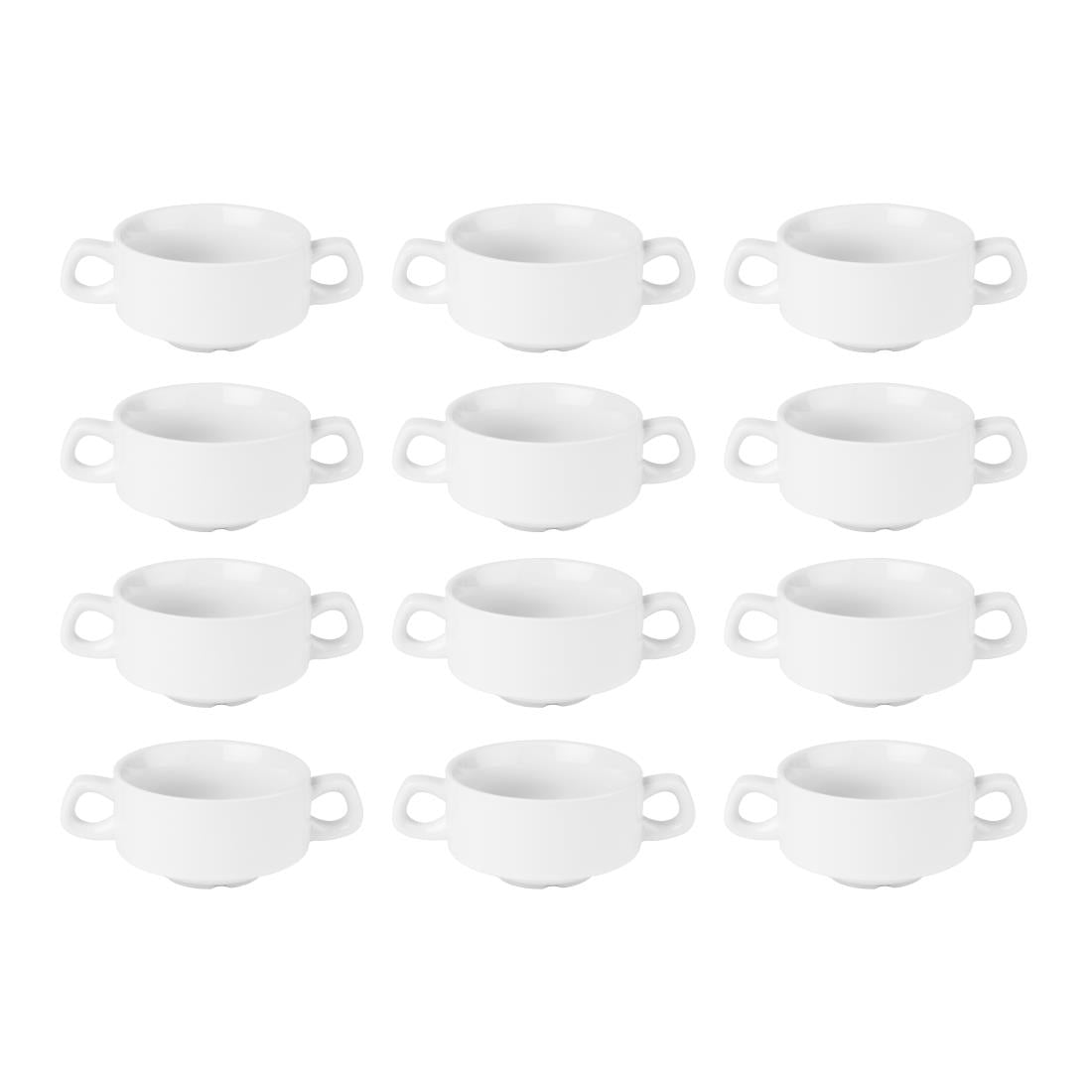 Olympia Athena Stacking Soup Bowls 160mm/4 1/4" 290ml (12 Pack)