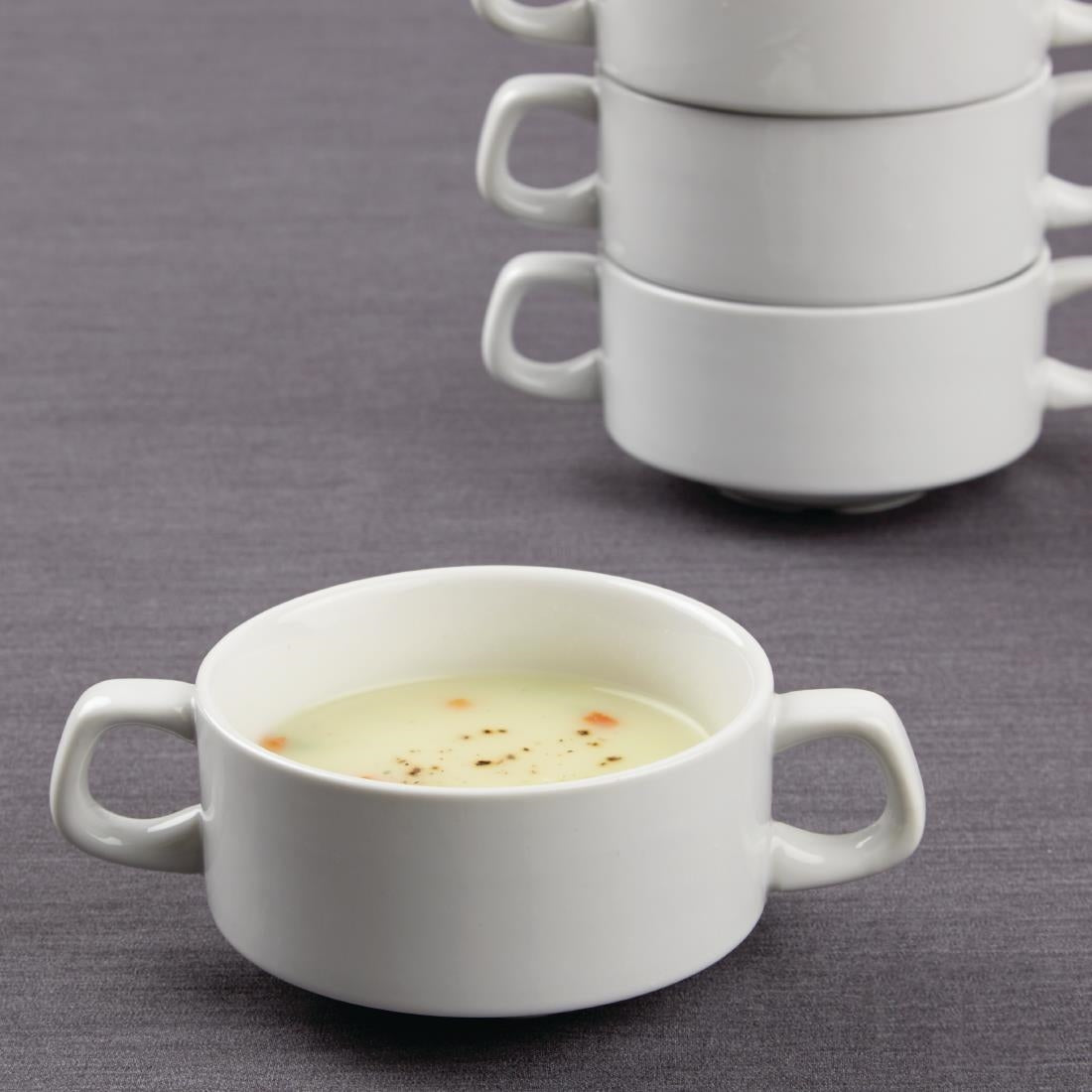 Olympia Athena Stacking Soup Bowls 160mm/4 1/4" 290ml (12 Pack)