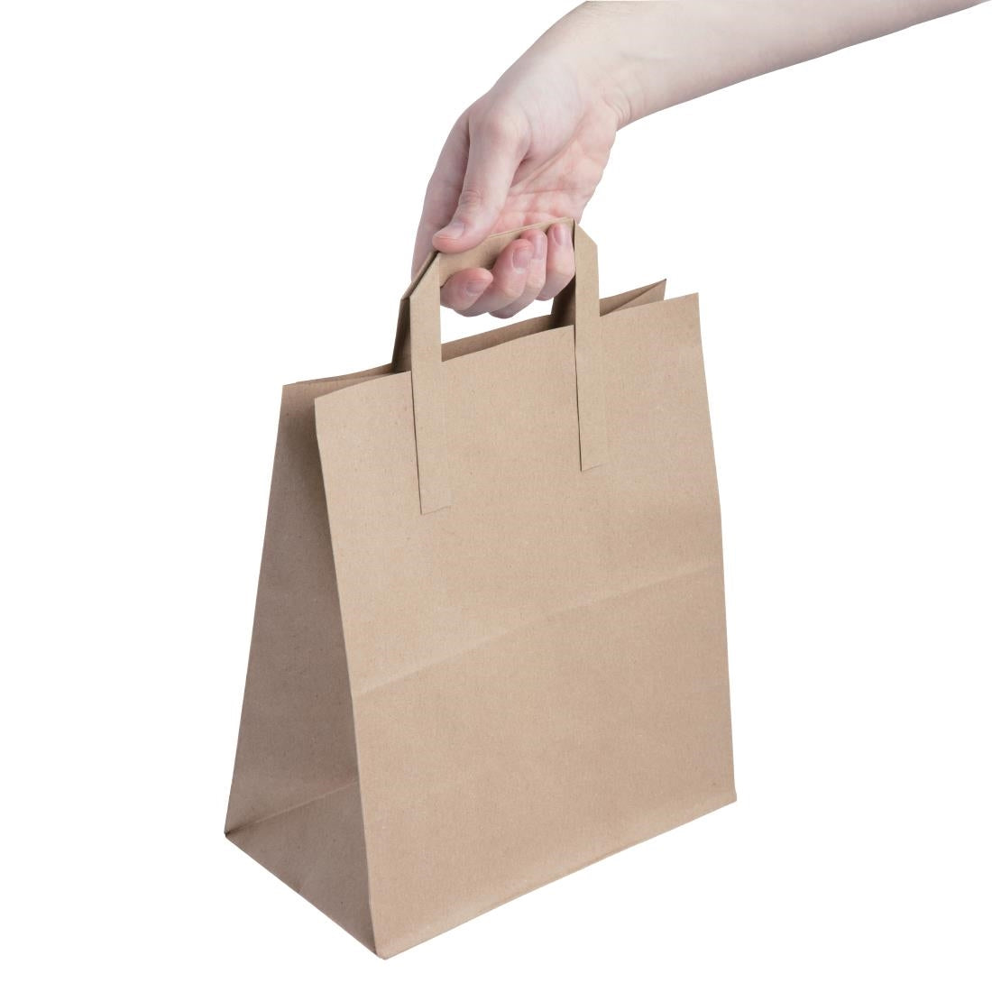 Fiesta Recyclable Brown Paper Bag with Handles Large (250 Pack)