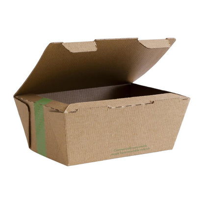 Vegware Compostable Microflute Takeaway Box 6x5" (300 Pack)
