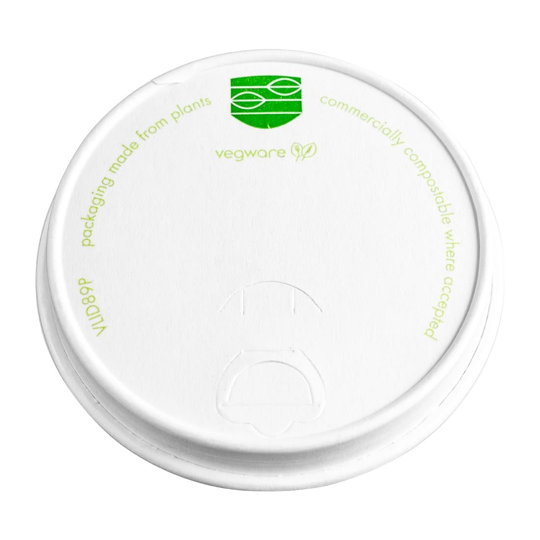 Vegware Compostable 89-Series Paper Hot Cup Lid (1000 pack)