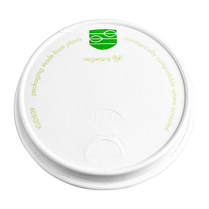 Vegware Compostable 89-Series Paper Hot Cup Lid (1000 pack)