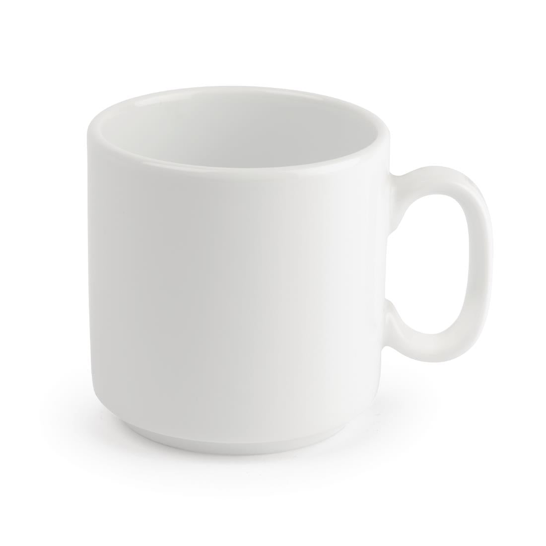 Royal Porcelain Classic White China Mugs 330ml (12 pack)