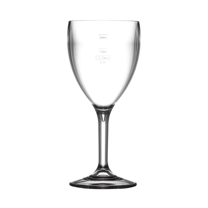 BBP Polycarbonate Wine Glasses 310ml CE Marked at 175ml and 250ml (12 pack)