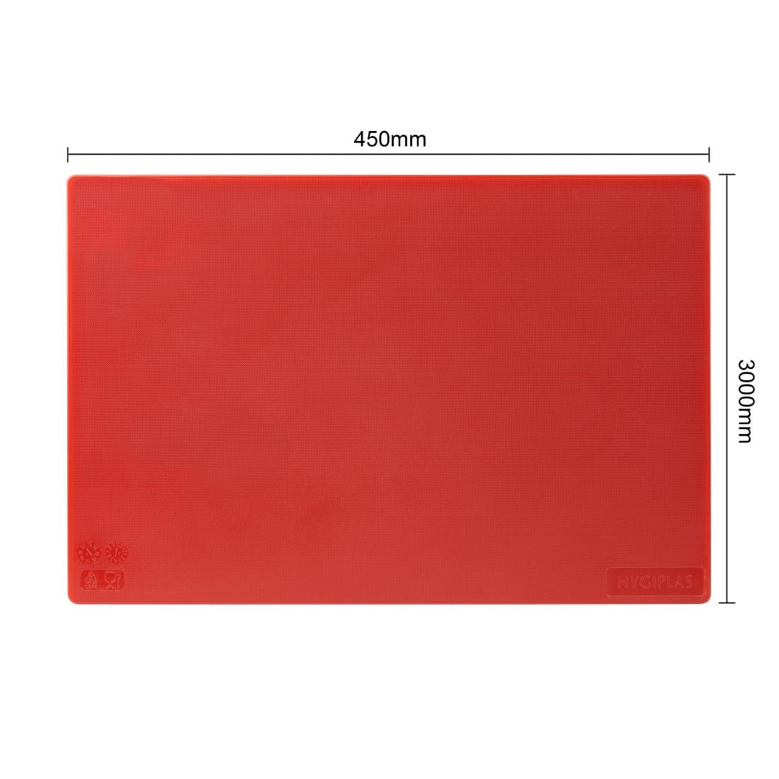 Hygiplas Low Density Chopping Board Set with Rack 450x300x10mm (7 Pack)