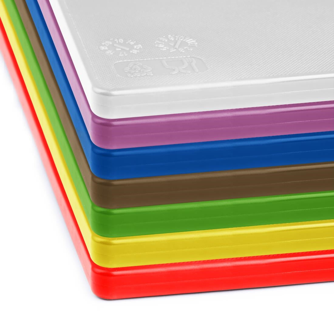 Hygiplas Low Density Antibacterial Chopping Board Set 450x300mm (7 pack)