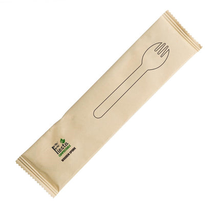 Fiesta Compostable Individually Wrapped Wooden Sporks (500 pack)