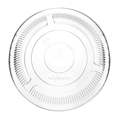 Vegware 96 Series Compostable Cold Cup Flat Lids No Hole 12/16oz (1000 pack)