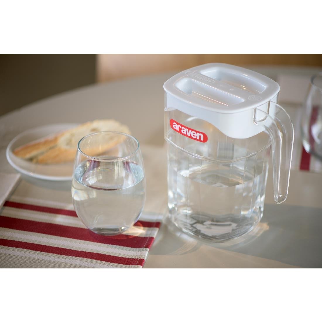 Araven Transparent Polycarbonate Pitcher 1Ltr 34oz
