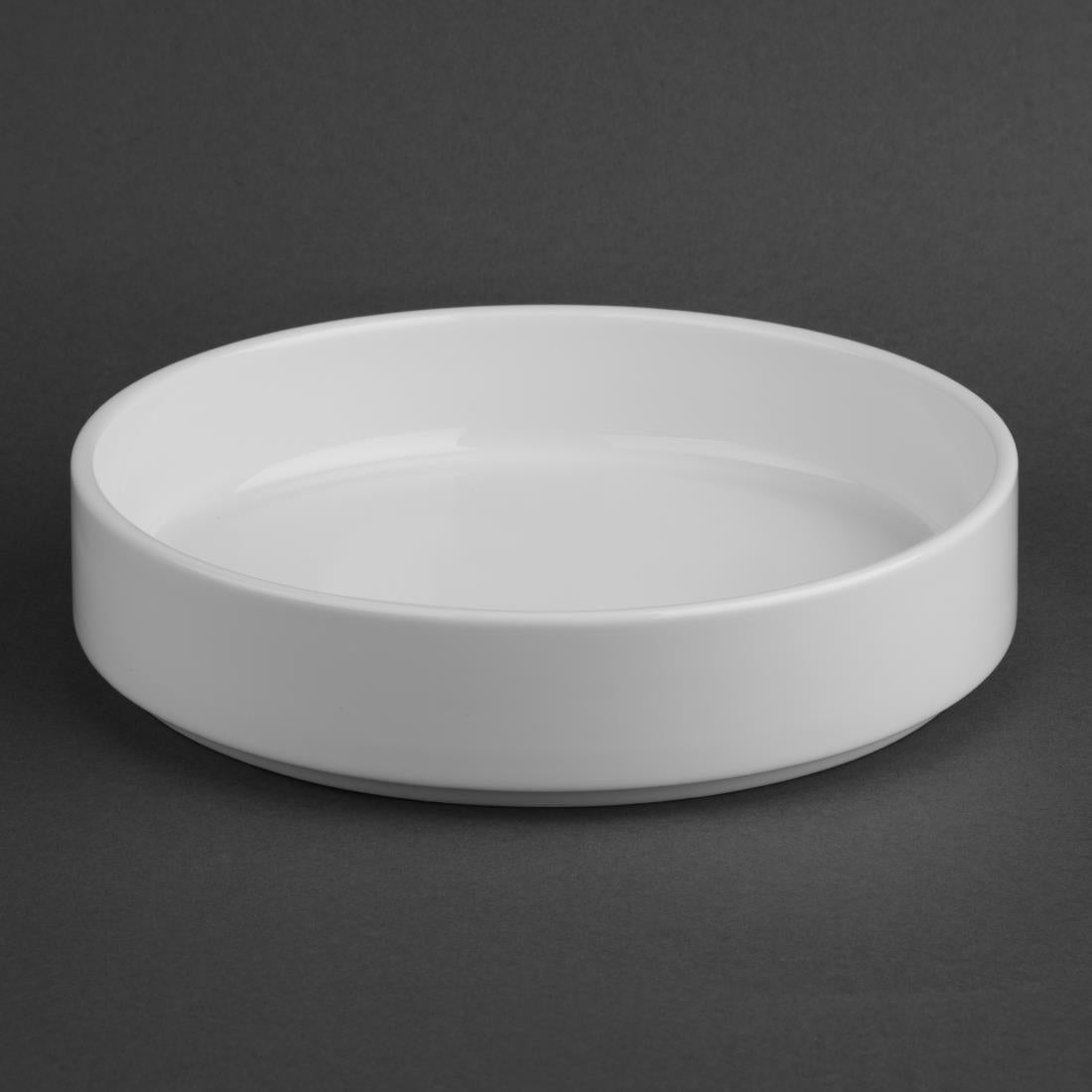 Olympia Whiteware Stacking Bowls 215mm/8 1/2" (4 Pack)