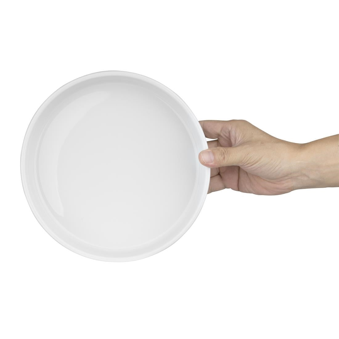 Olympia Whiteware Stacking Bowls 215mm/8 1/2" (4 Pack)