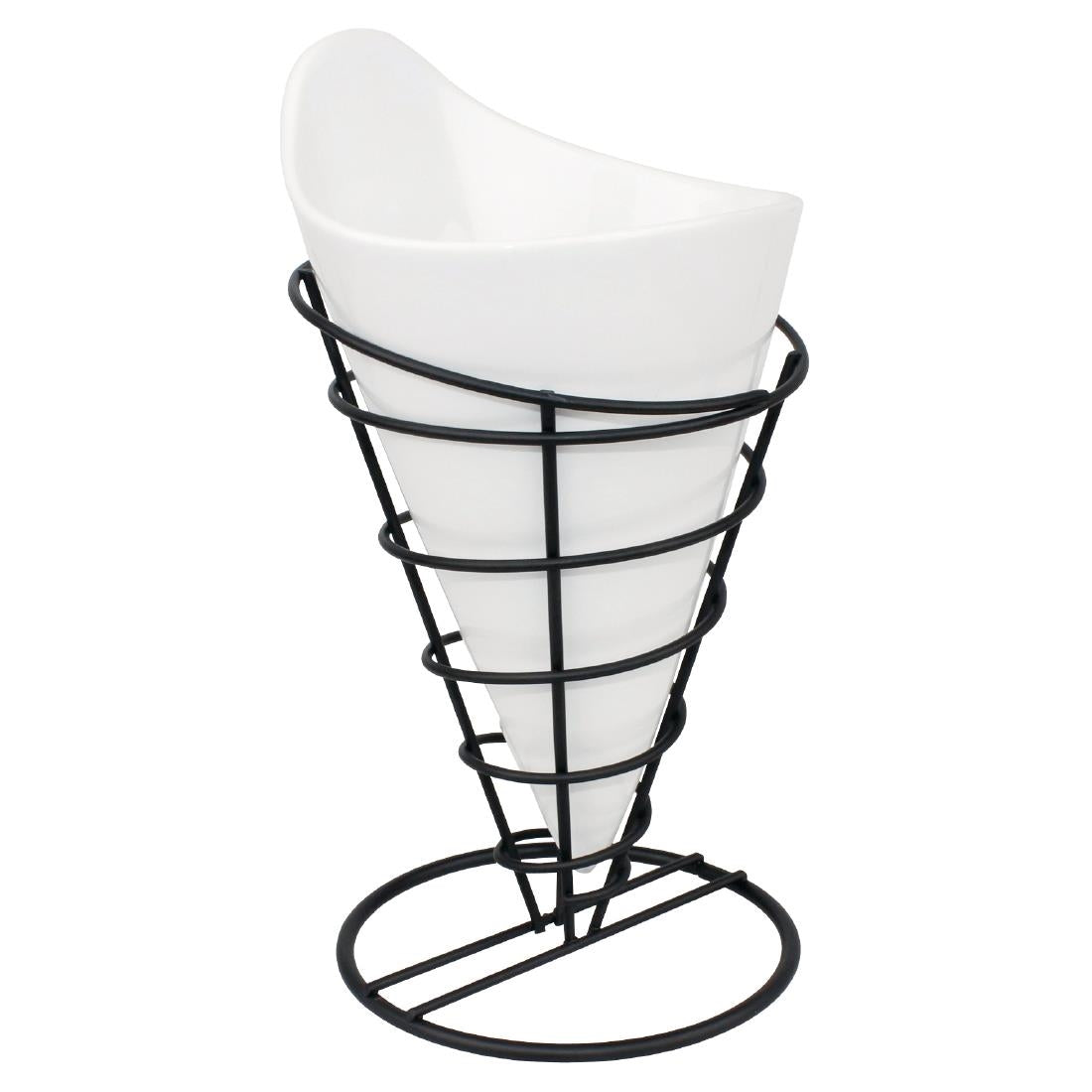 Olympia Wire Chip Cone Black
