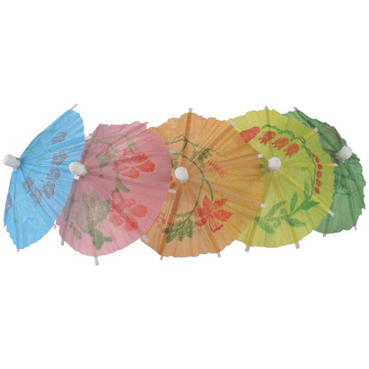 Fiesta Recyclable Paper Parasols Mixed Colours (144 pack)