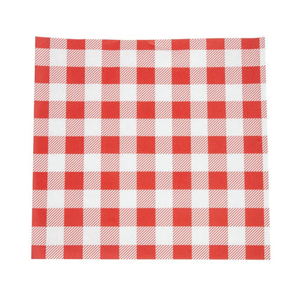 Greaseproof Paper Sheets Red Gingham 250 x 250mm (200 pack)