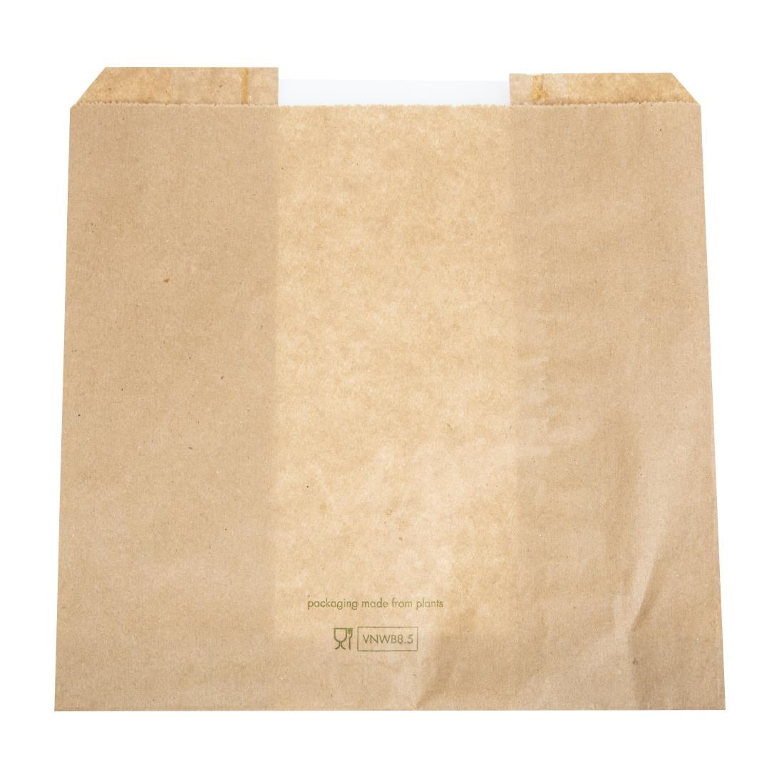 Vegware Compostable Kraft Sandwich Bags with NatureFlex Window Small (1000 pack)