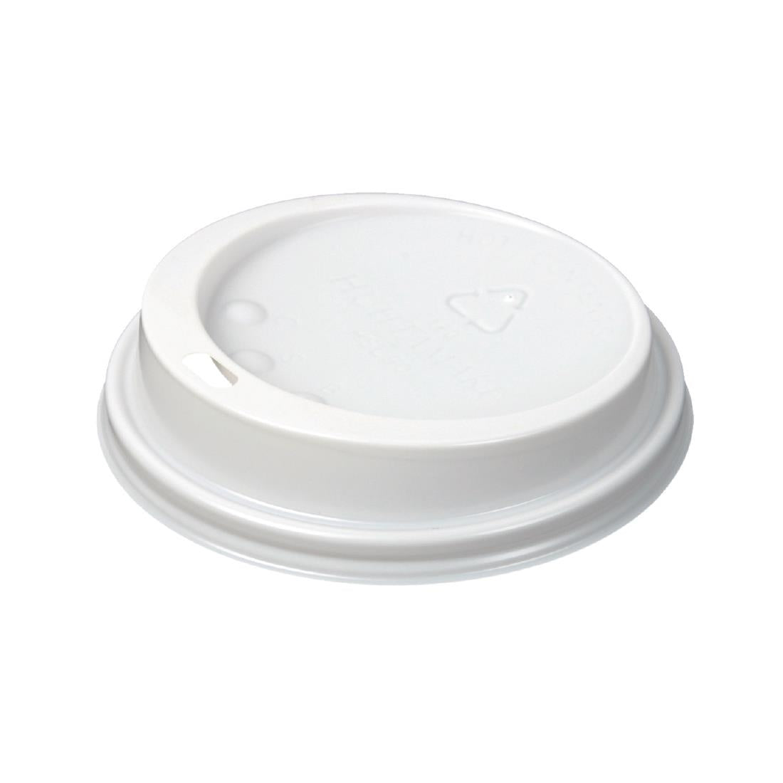 White Lid To Fit 340ml/455ml Huhtamaki Hot Cup (1000 pack)