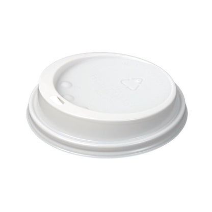 White Lid To Fit 340ml/455ml Huhtamaki Hot Cup (1000 pack)