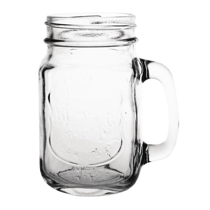 Olympia Handled Mason Jar 450ml (12 pack)