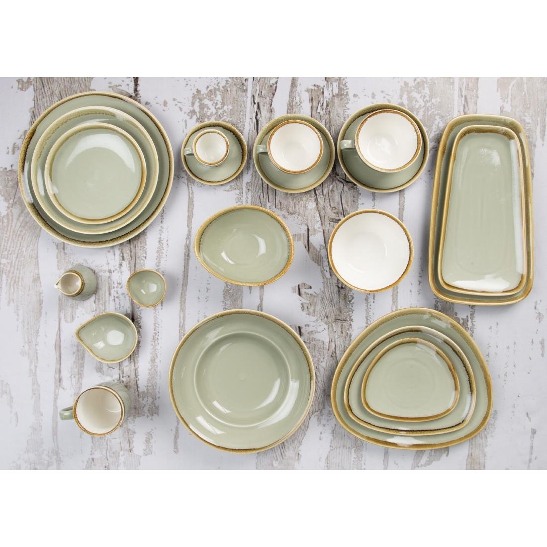 Olympia Kiln Pasta Bowls Moss 250mm (Pack of 4)