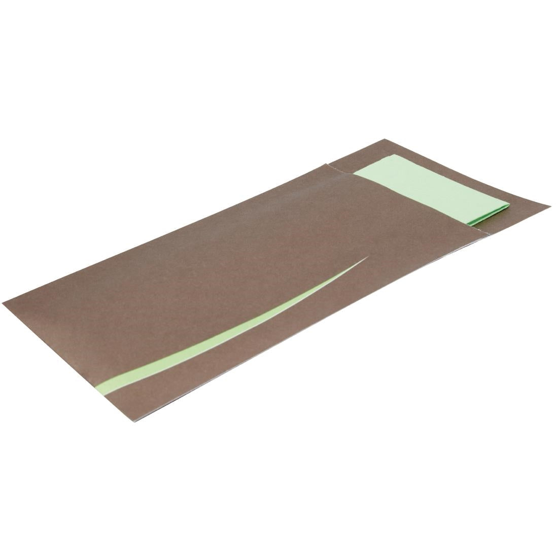Europochette Bari Brown Cutlery Pouch with Napkin (100 pack)