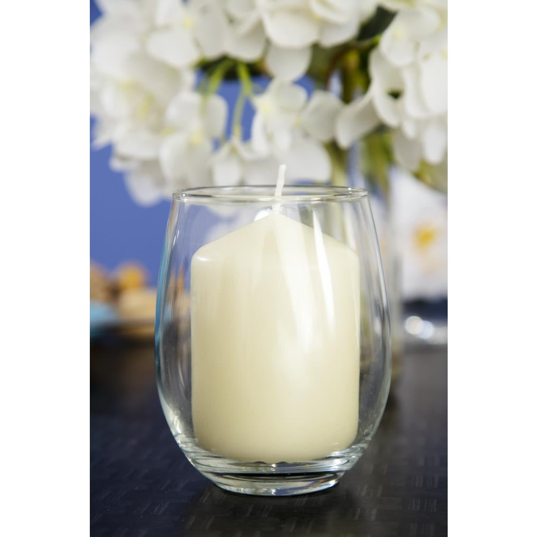 Bolsius Ivory Pillar Short Candles 3" (12 pack)