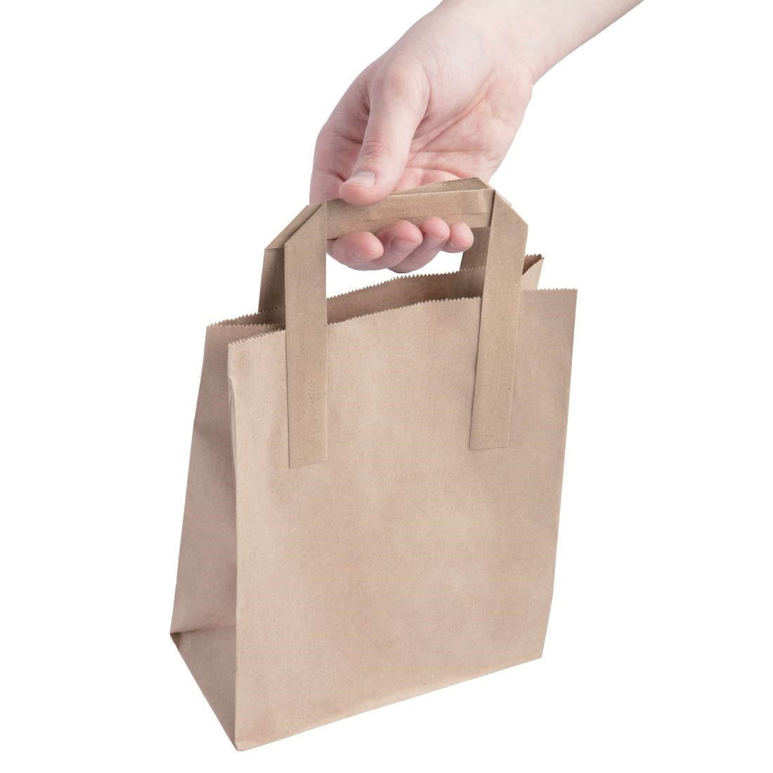 Fiesta Recyclable Brown Paper Bag with Handles Small (250 Pack)