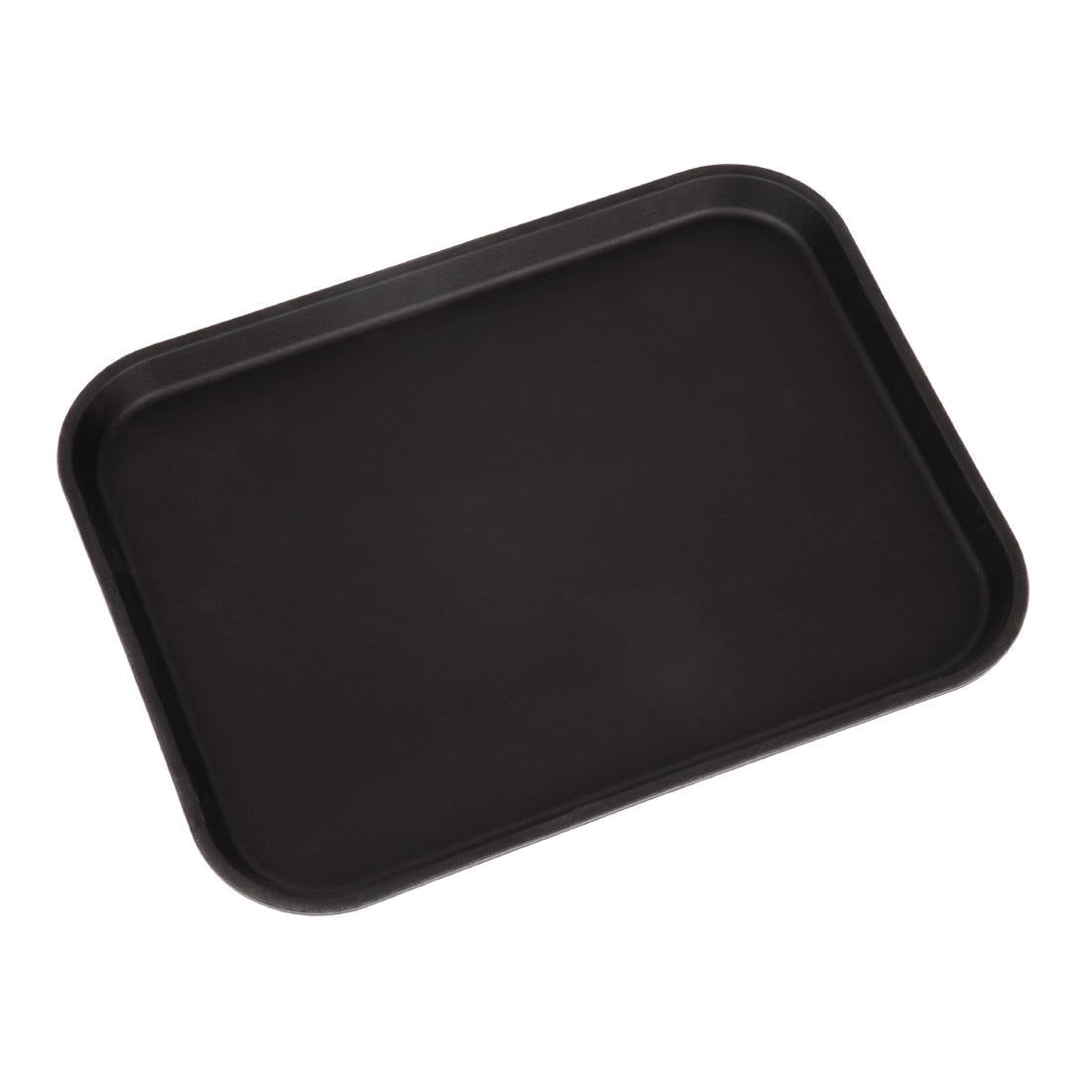 Cambro Camtread Fibreglass Rectangular Non-Slip Tray Black 457mm