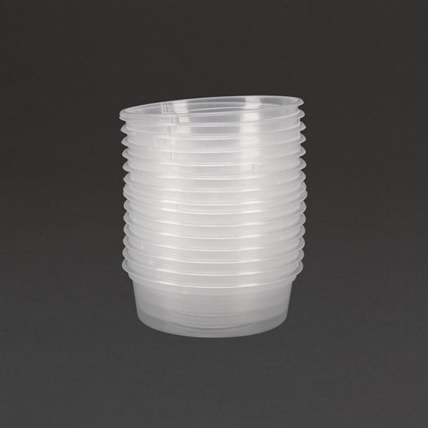 Fiesta Recyclable Plastic Microwavable Deli Pots 50ml / 1.75oz (100 pack)