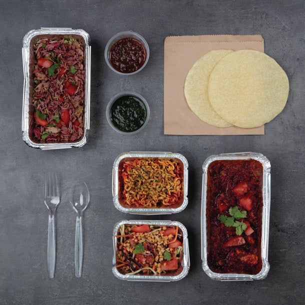 Fiesta Recyclable Plastic Microwavable Deli Pots 50ml / 1.75oz (100 pack)