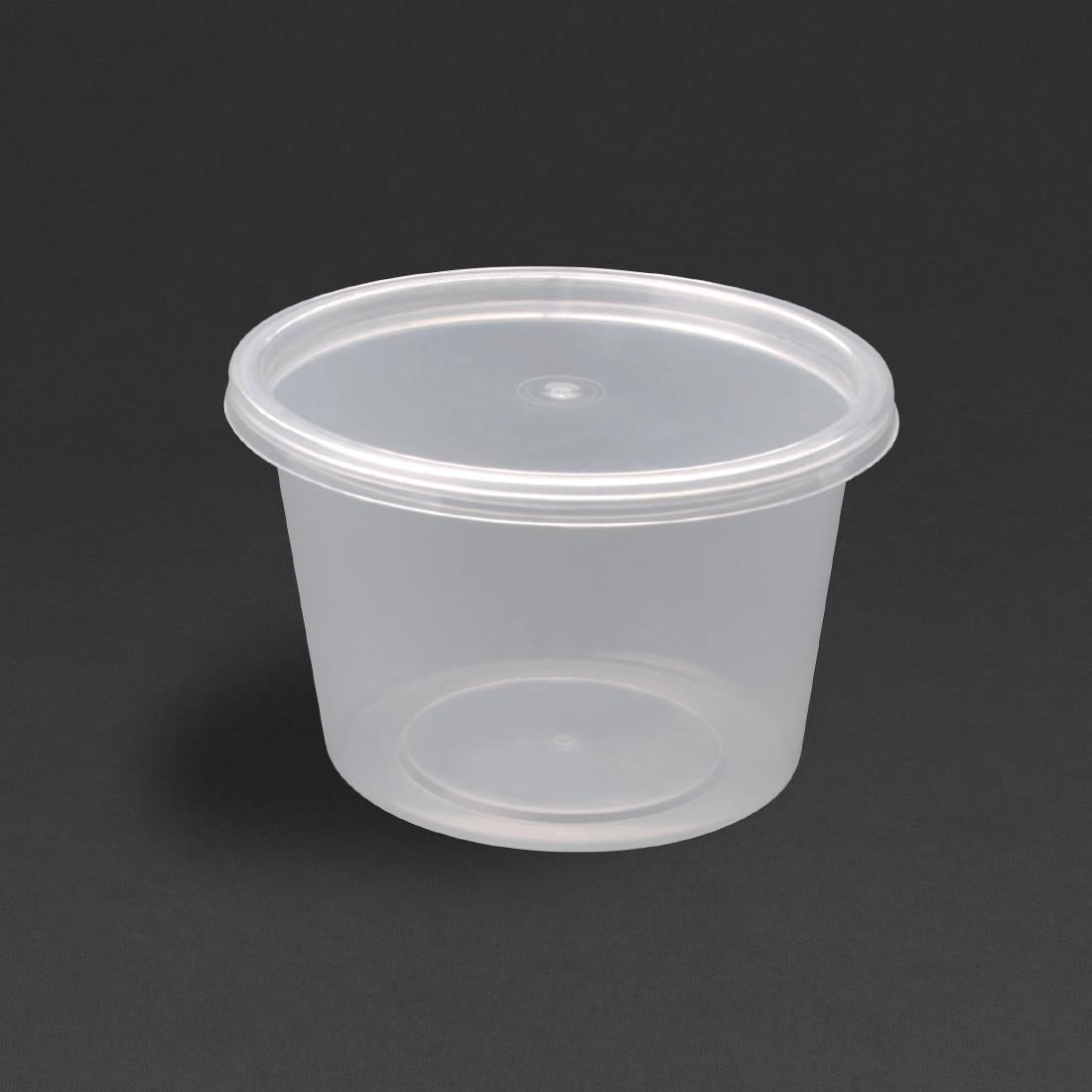 Fiesta Recyclable Plastic Microwavable Deli Pots 100ml (100 pack)