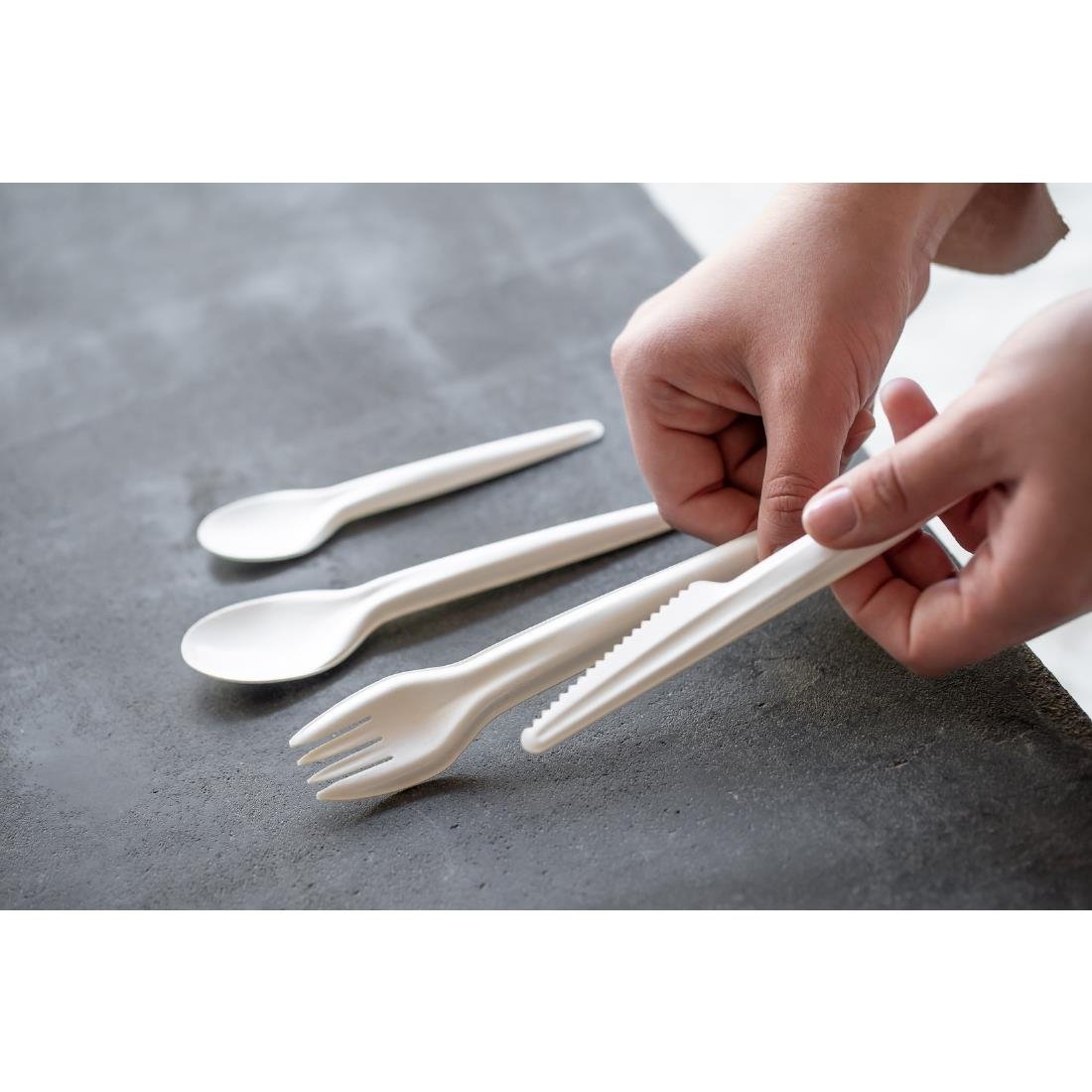 Sabert Recyclable Paper Cutlery Tea Spoon (1000 Pack)