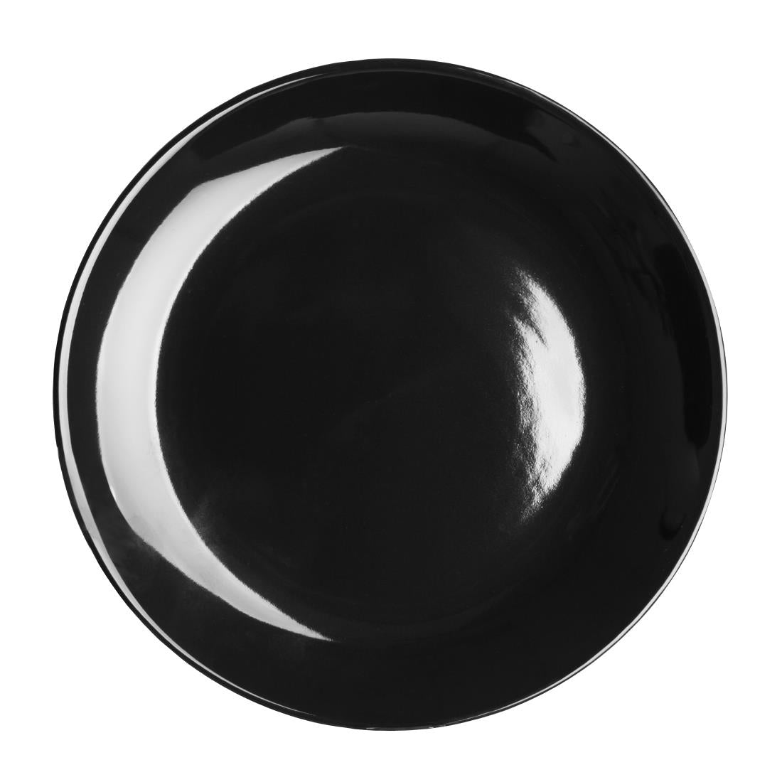 Olympia Cafe Coupe Plate Black - 200mm 8" (12 Pack)