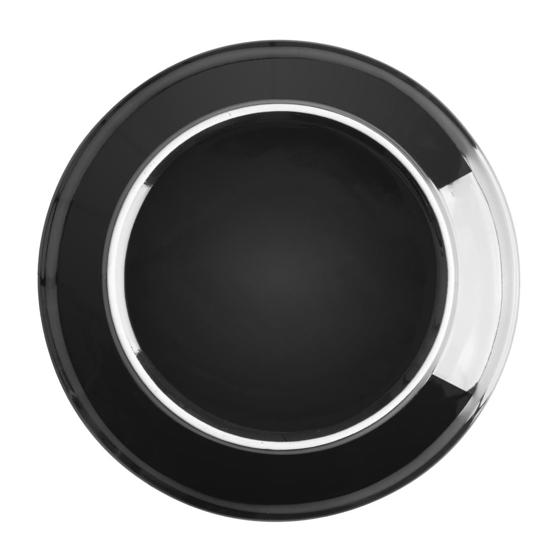 Olympia Cafe Coupe Plate Black - 200mm 8" (12 Pack)