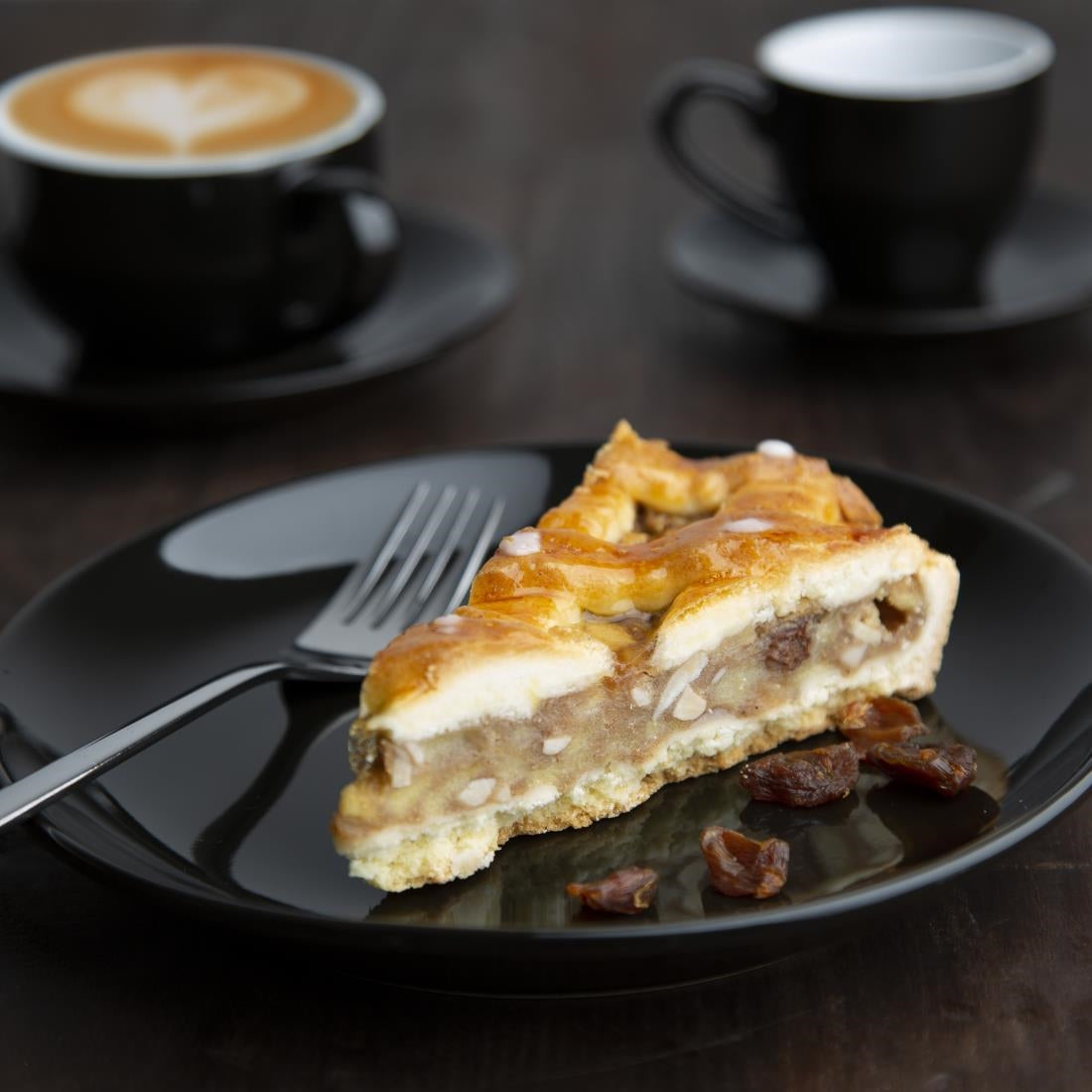 Olympia Cafe Coupe Plate Black - 200mm 8" (12 Pack)