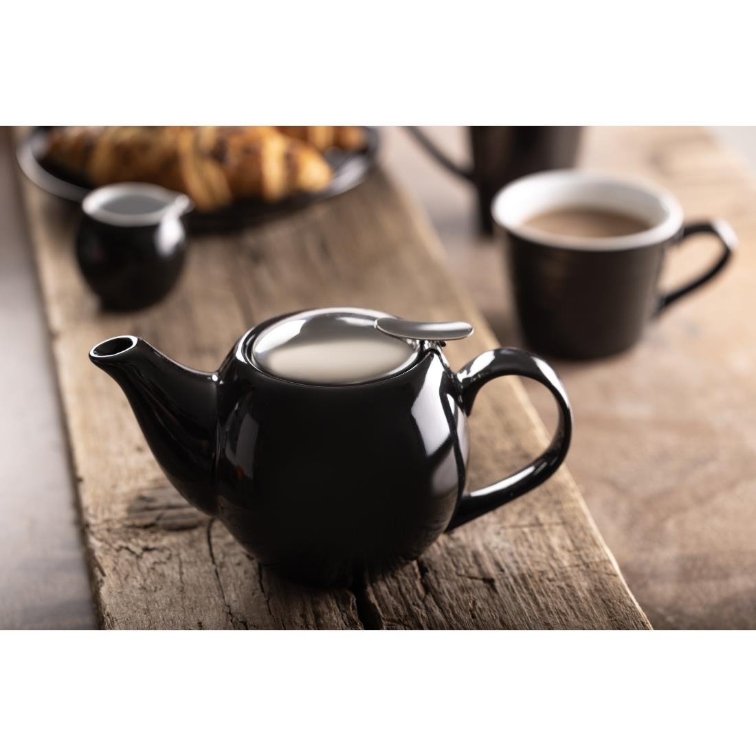 Olympia Cafe Milk Jug Black - 70ml 2.36fl oz (6 Pack)