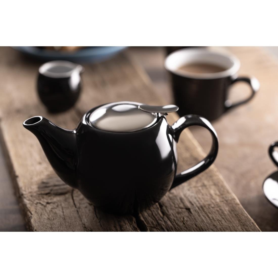 Olympia Cafe Milk Jug Black - 70ml 2.36fl oz (6 Pack)