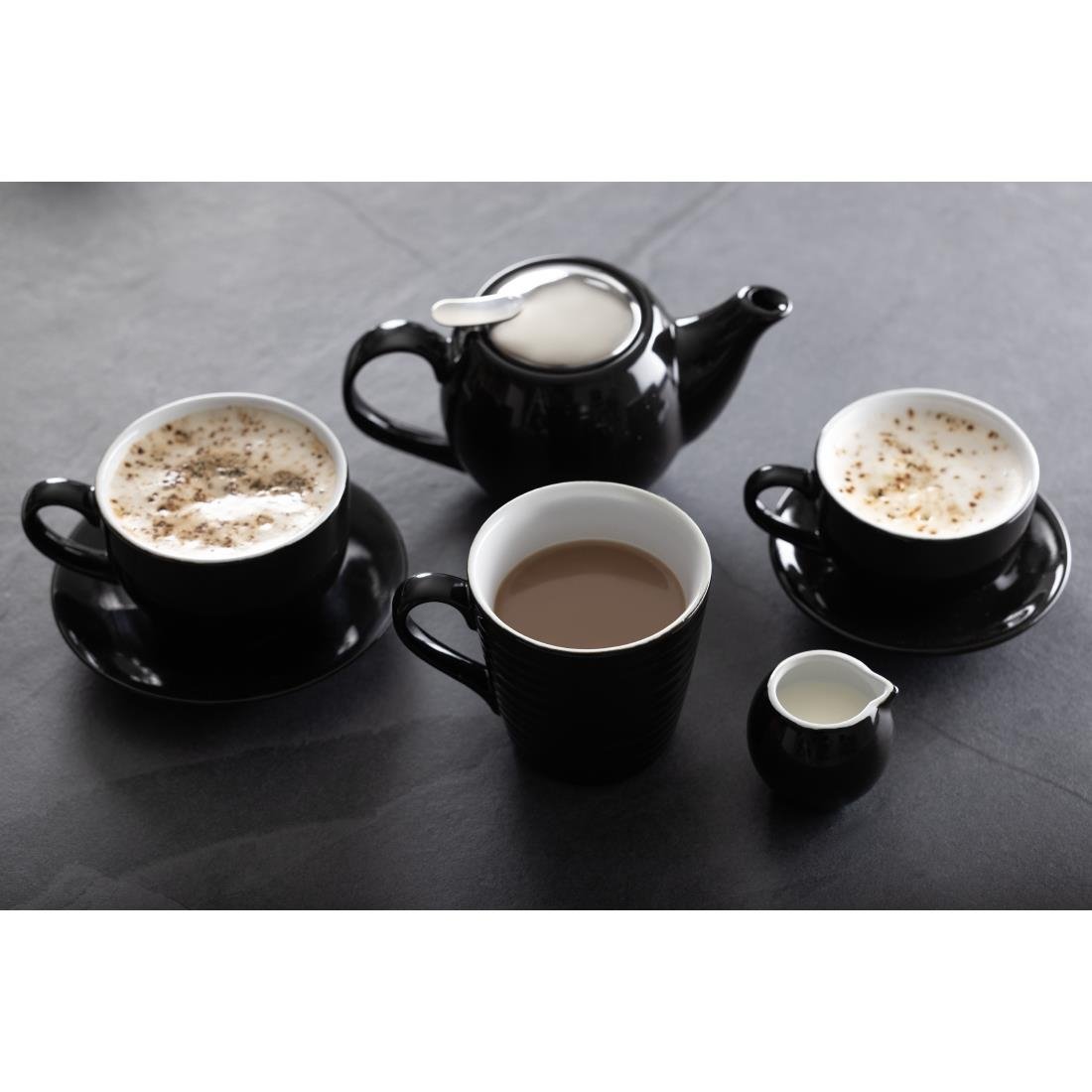 Olympia Cafe Aroma Mug Black - 230ml (6 pack)