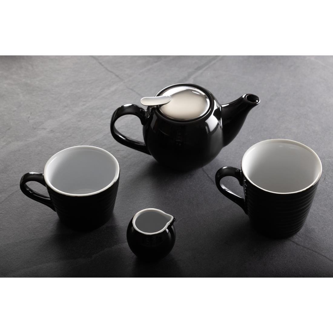 Olympia Cafe Milk Jug Black - 70ml 2.36fl oz (6 Pack)